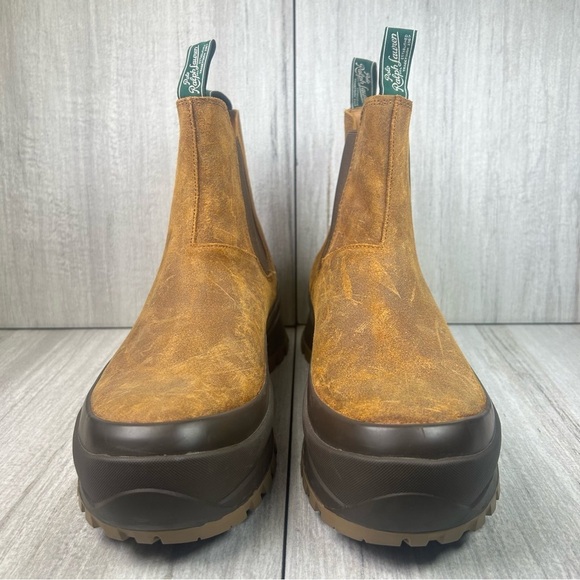 NEW Polo Country Ralph Lauren AR Lug Rustic Leather Chelsea Boots Mens Size 12 main image 10